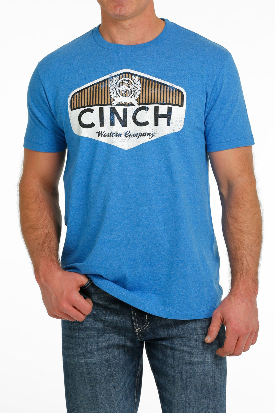 Cinch Men Heather Blue T-Shirt MTT1690556