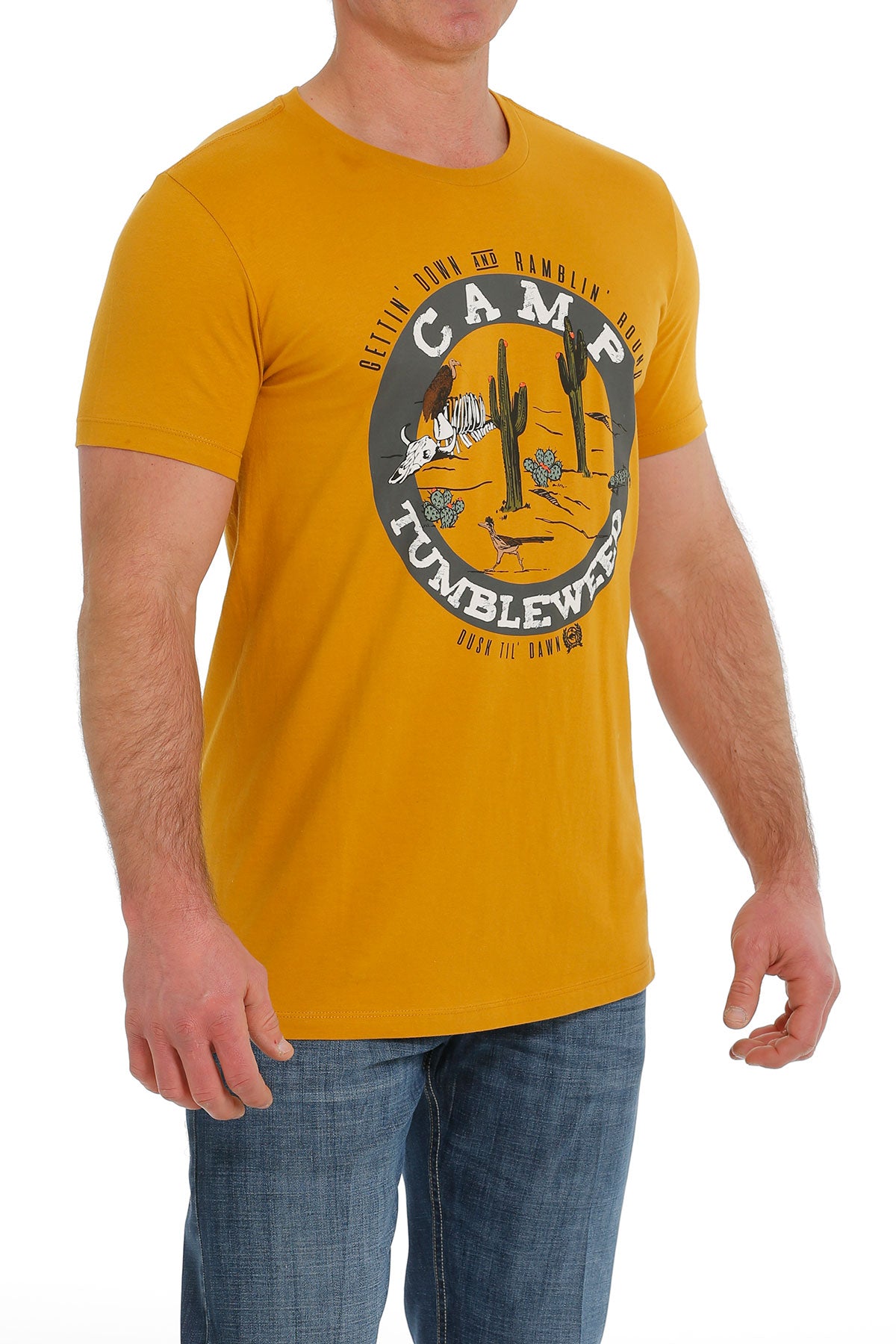Cinch Men Camp Tumbleweed Gold T-Shirt MTT1690565