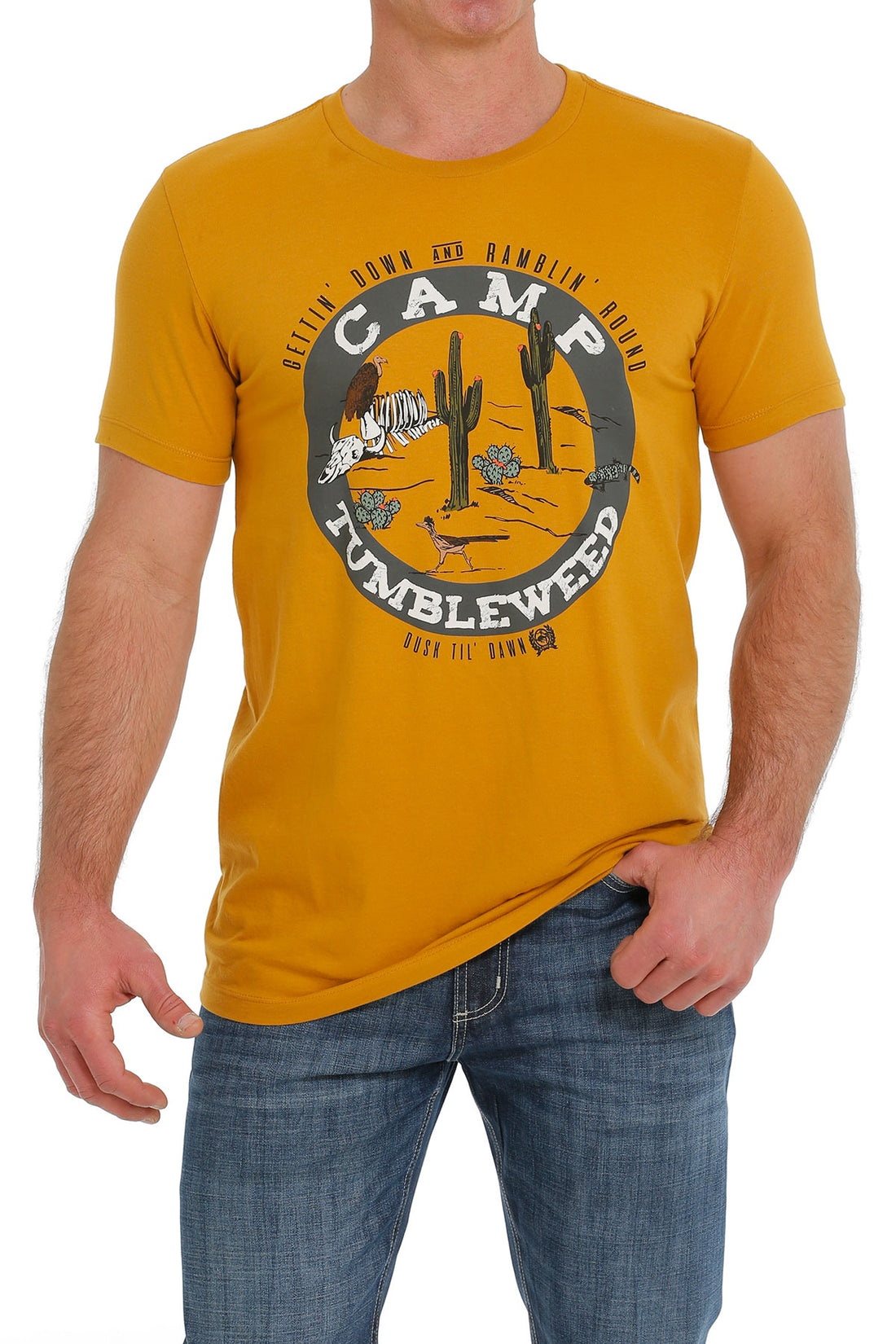 Cinch Men Camp Tumbleweed Gold T-Shirt MTT1690565
