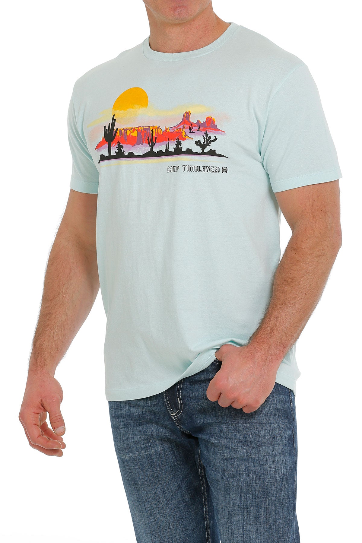 Cinch Men Camp Tumbleweed Blue T-Shirt MTT1690566