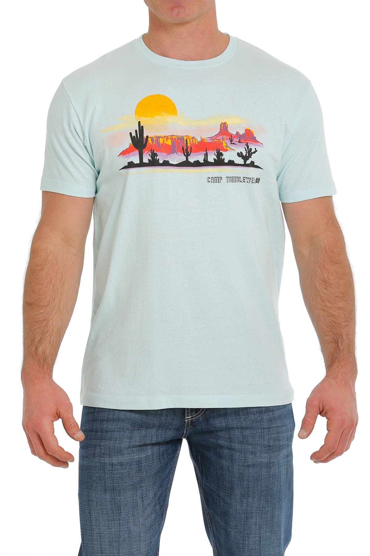 Cinch Men Camp Tumbleweed Blue T-Shirt MTT1690566