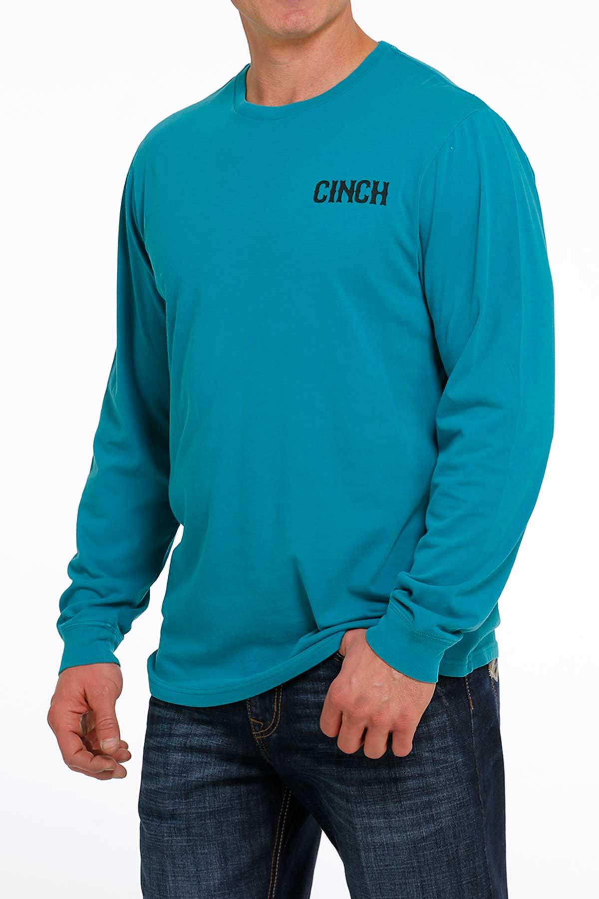 Cinch Men's Lead This Life Long Sleeve Tee - Teal