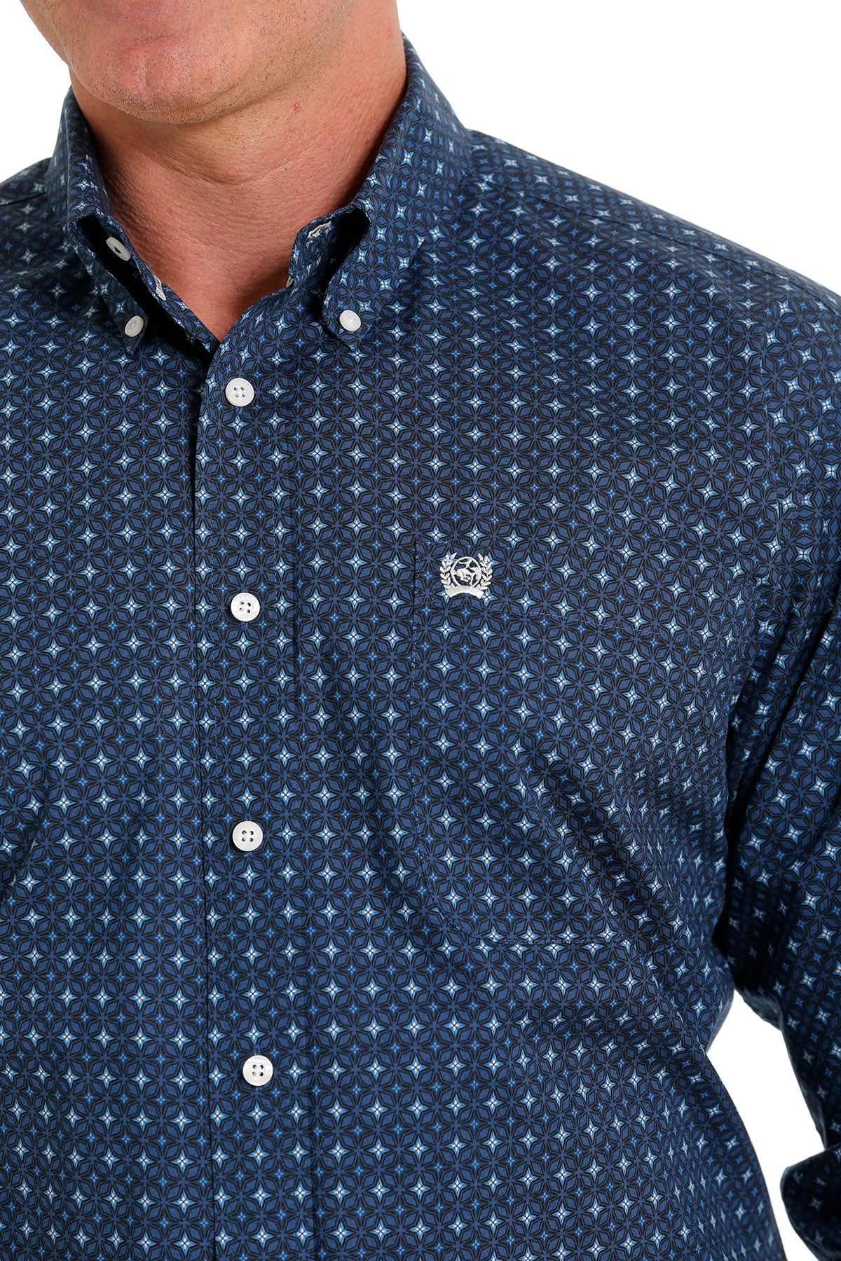 Cinch MN Geo Print Light Blue MTW1105508 Shirt