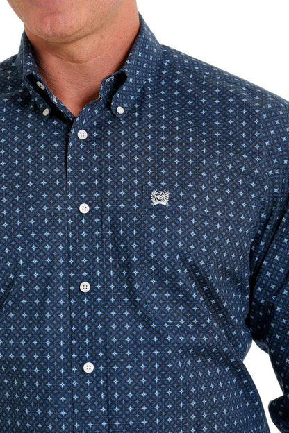 Cinch MN Geo Print Light Blue MTW1105508 Shirt