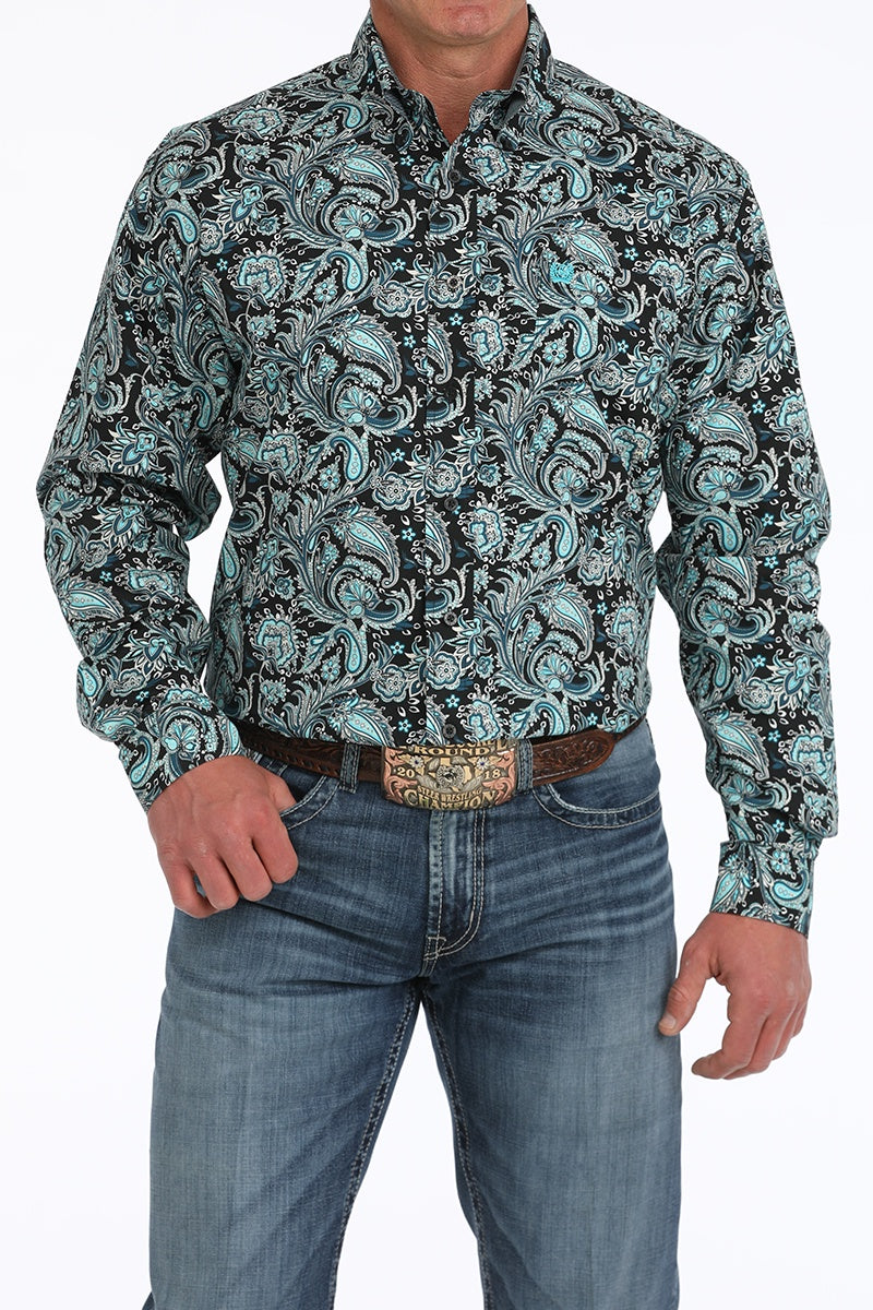 Cinch MN Paisley Print Button-Down Western Shirt  MTW1105907