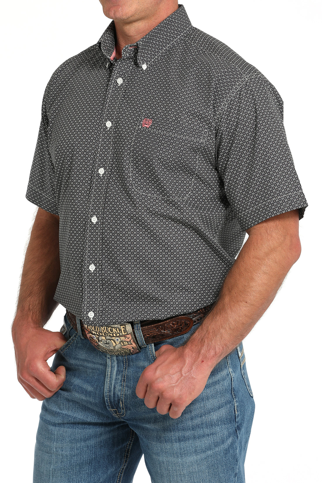 Cinch MN SS Geometric Print Button-Down Western Shirt MTW1111482