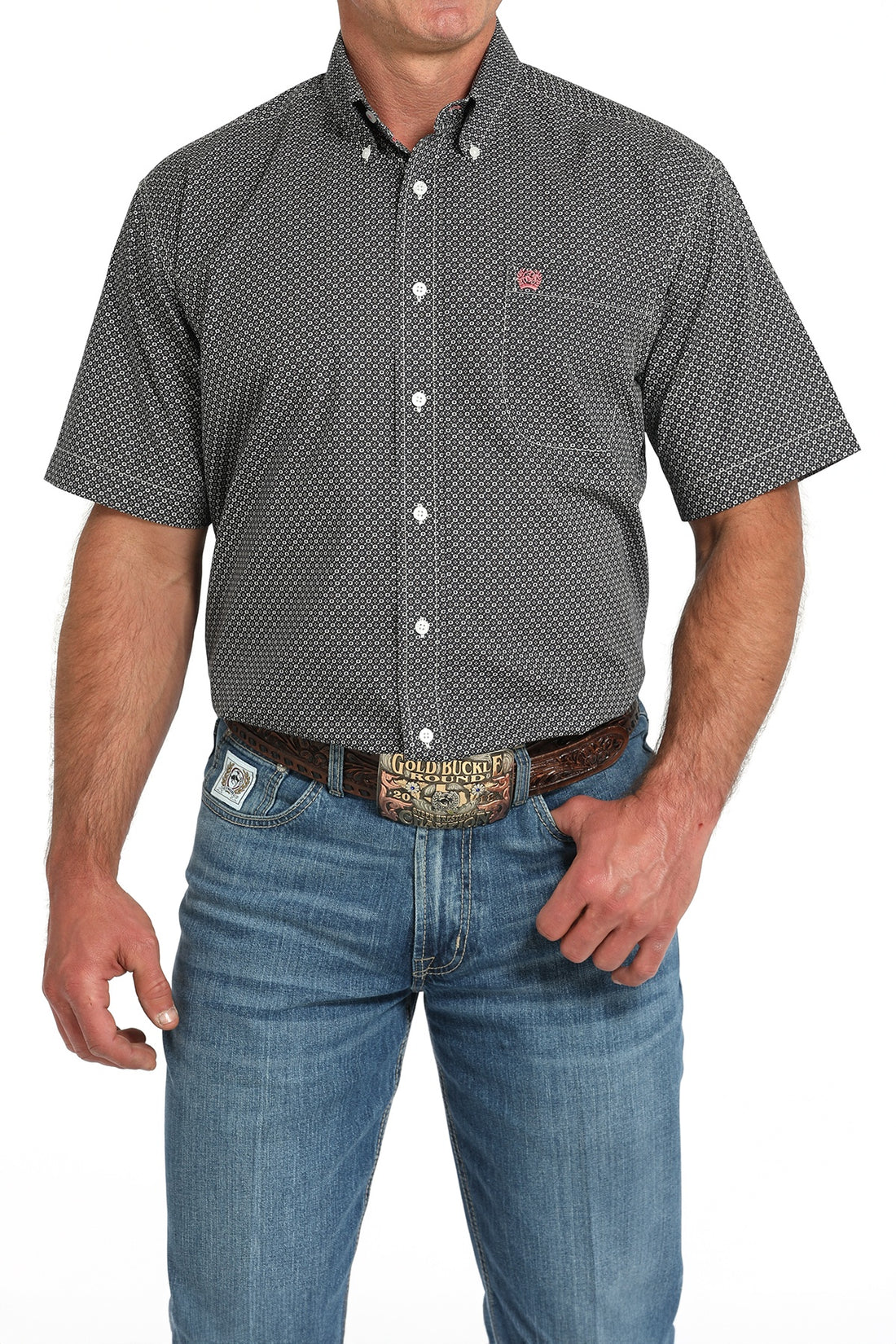 Cinch MN SS Geometric Print Button-Down Western Shirt MTW1111482