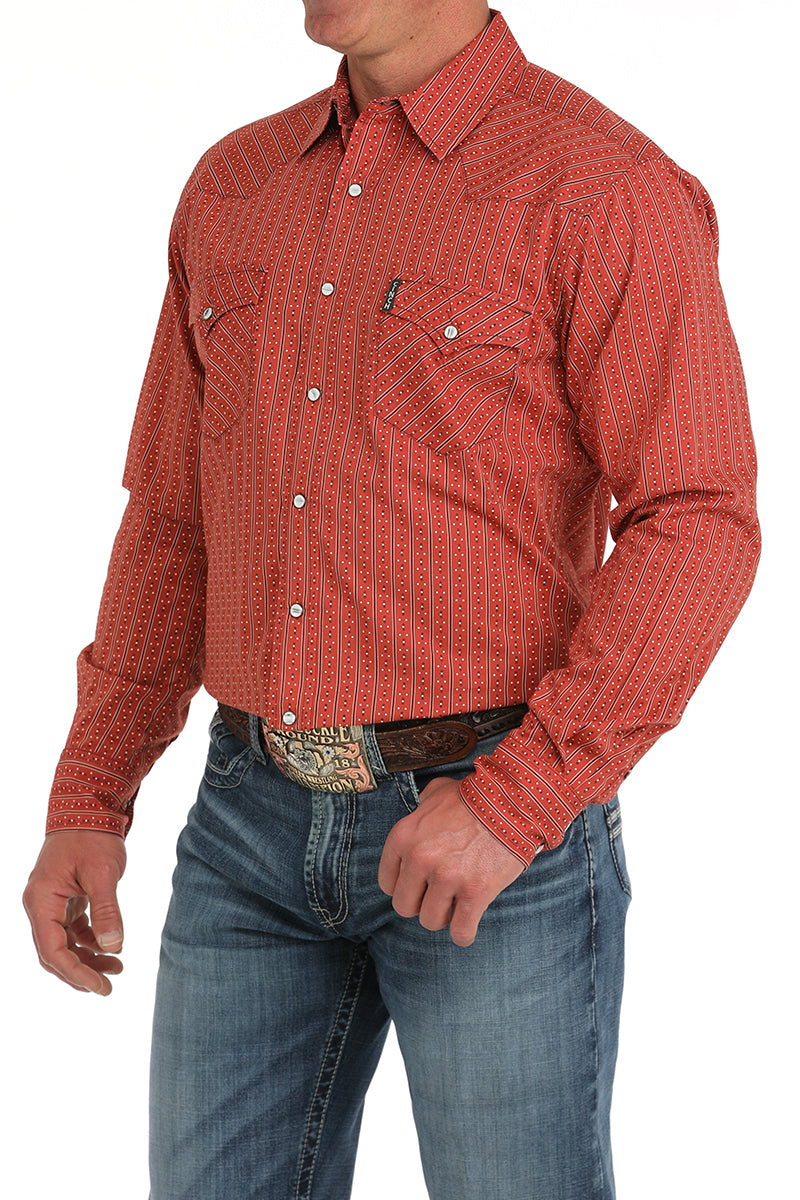 Cinch MN Modern Fit Geo Print Snap Western Shirt MTW1303084