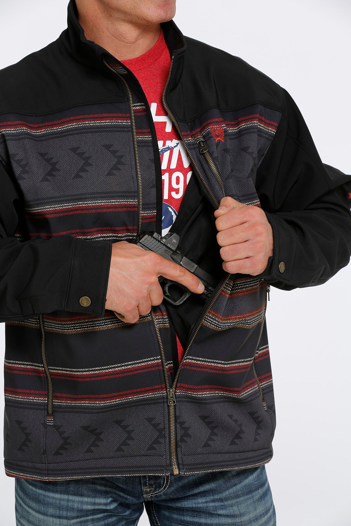 Cinch Men Black Concealed Carry Bonded Jacket MWJ1538002