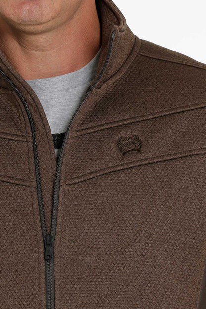 Cinch Men Brown Lightweight Fleece Logo Jacket MWJ1562002