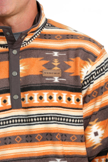 Cinch Men Southwestern Print Polar Fleece Pullover MWK1514019