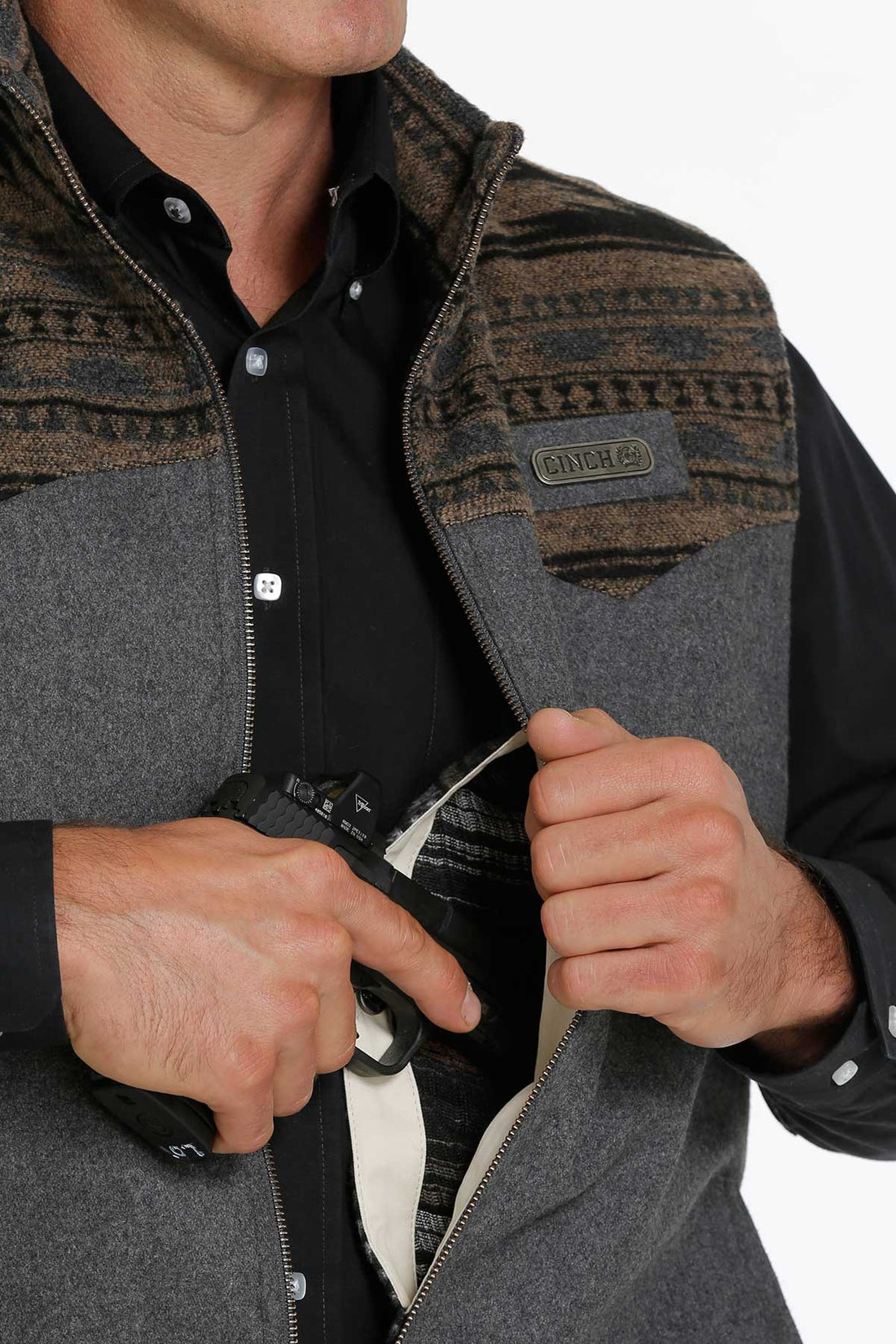 Cinch Men Wooly Concealed Carry Vest MWV1543002