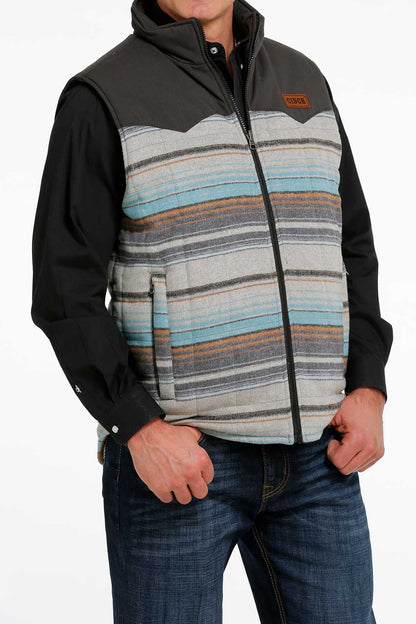 Cinch Men Brown Quilted Reversible Vest MWV1576001