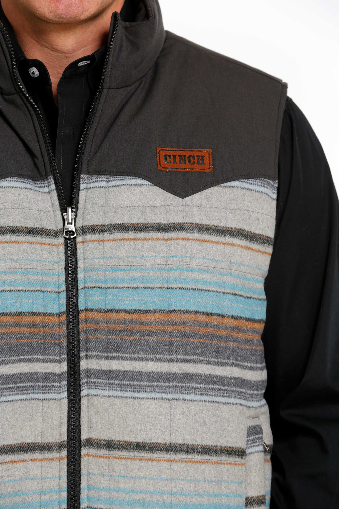 Cinch Men Brown Quilted Reversible Vest MWV1576001