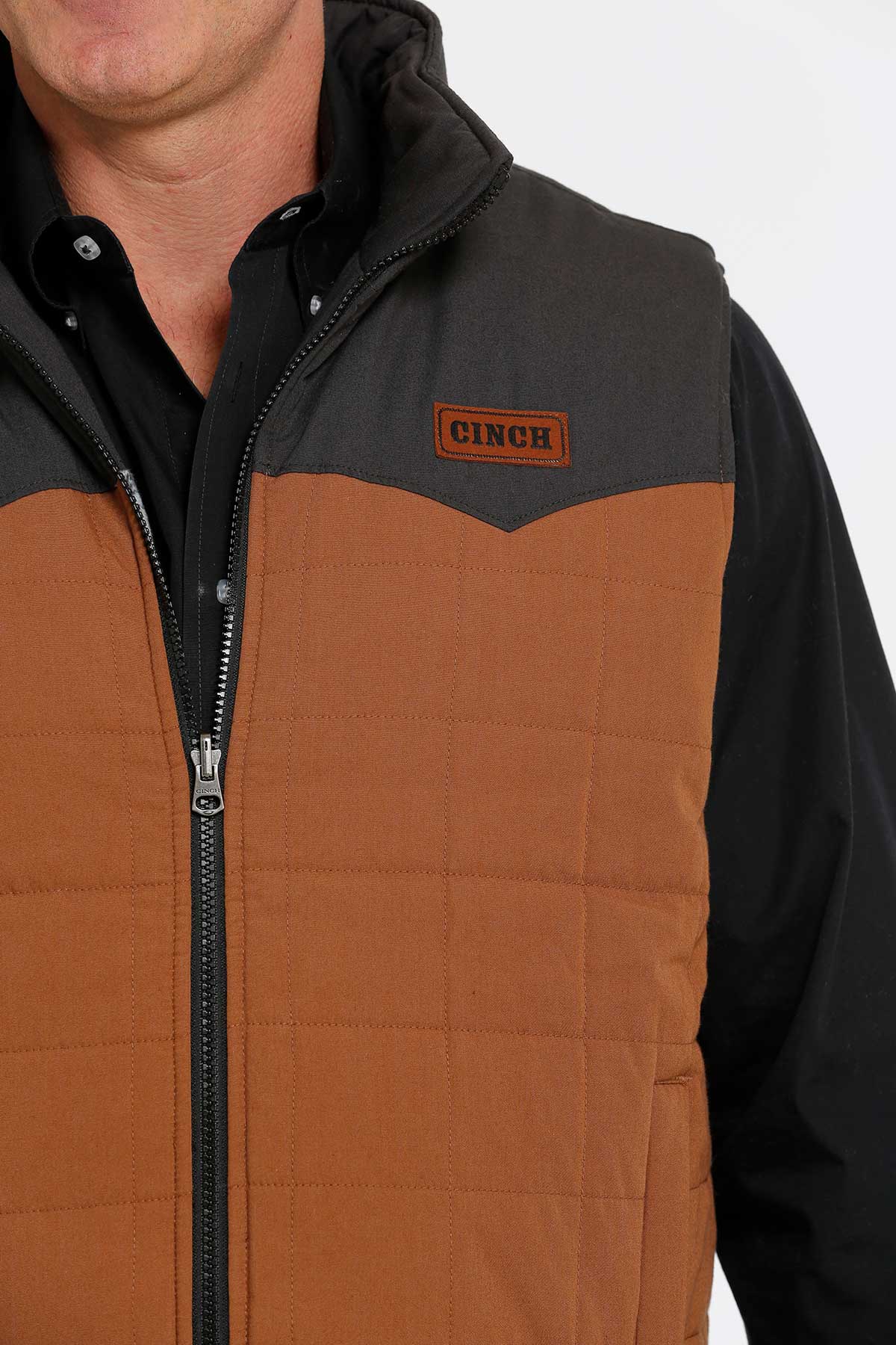 Cinch Men Brown Quilted Reversible Vest MWV1576001