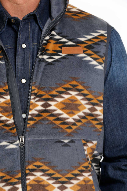 Cinch Men Blue Polar Fleece Vest MWV1585003