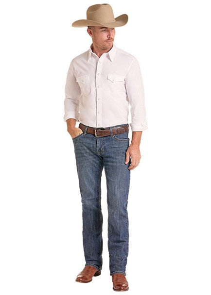 Rock &amp; Roll MN Pleather Revolver Slim | Straight Fit Jean BM1RD09810