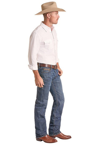 Rock &amp; Roll MN Pleather Revolver Slim | Straight Fit Jean BM1RD09810