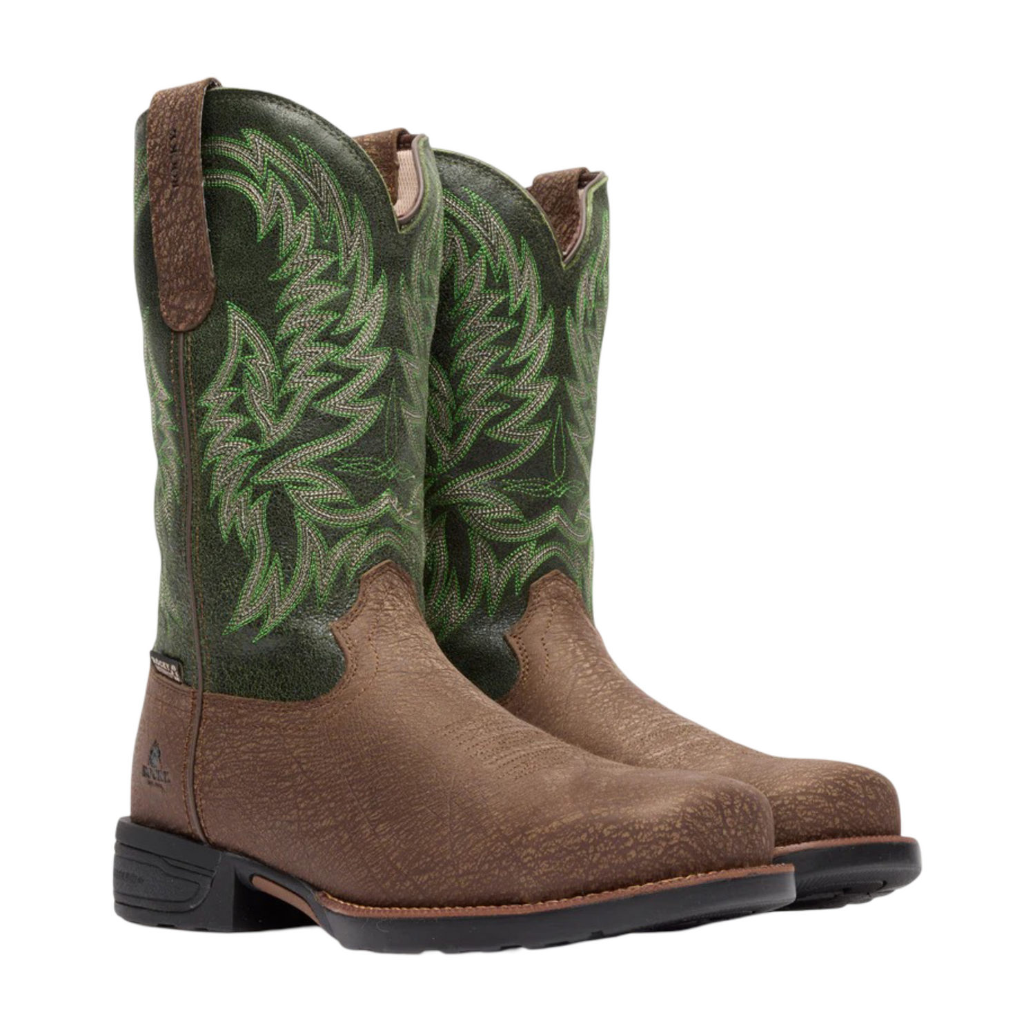 Rocky Men GRN 12&quot; WSTRBROWN AND GREEN RKW0454