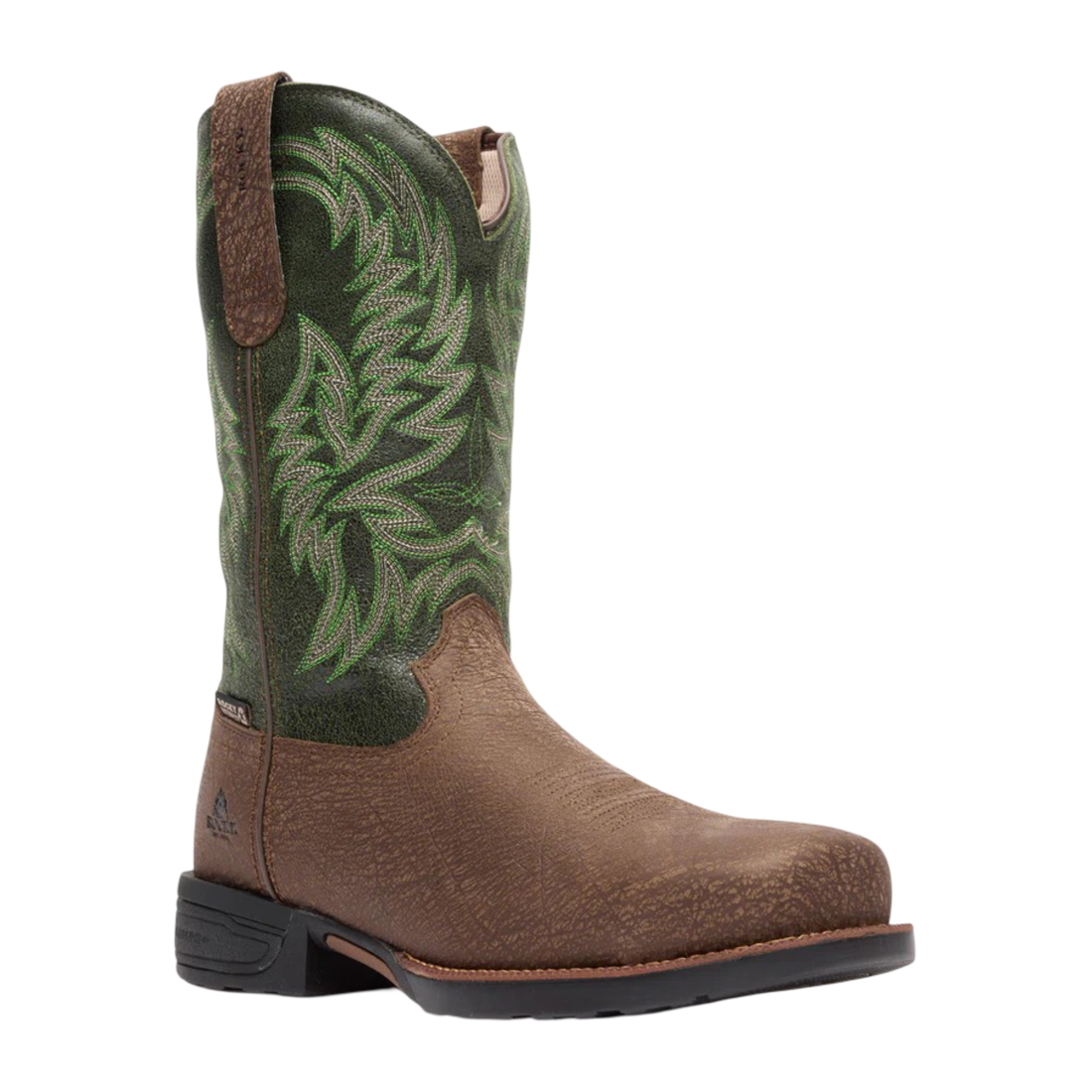 Rocky Men GRN 12&quot; WSTRBROWN AND GREEN RKW0454