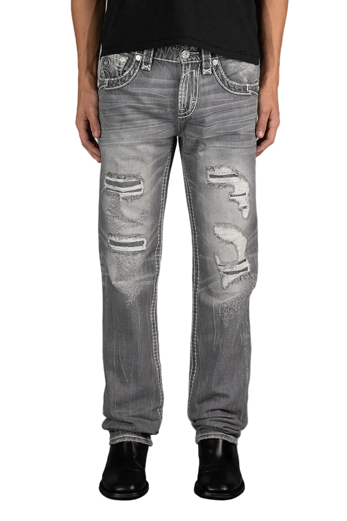 Rock Revival MN Danielle Straight Leg Jean RP5632J200R LT Grey
