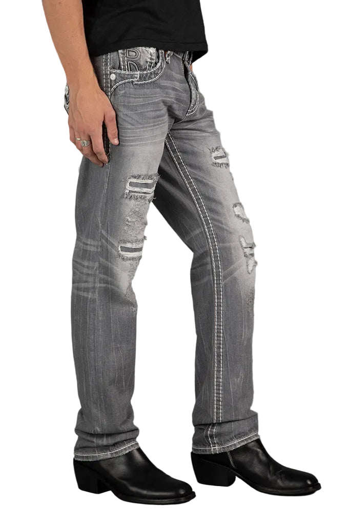 Rock Revival MN Danielle Straight Leg Jean RP5632J200R LT Grey
