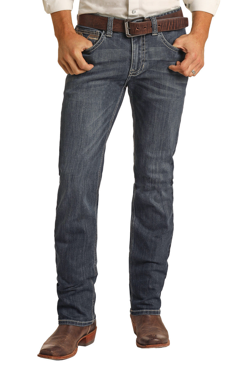 Rock &amp; Roll Men Slim Fit Straight Bootcut Jean RRMD1RRYWD