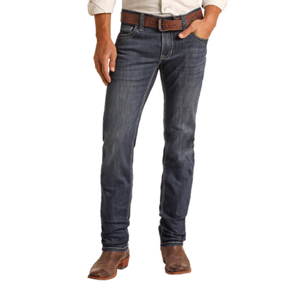 Rock &amp; Roll Men Two Toned Skinny Fit Stretch Jeans RRMD2MR149