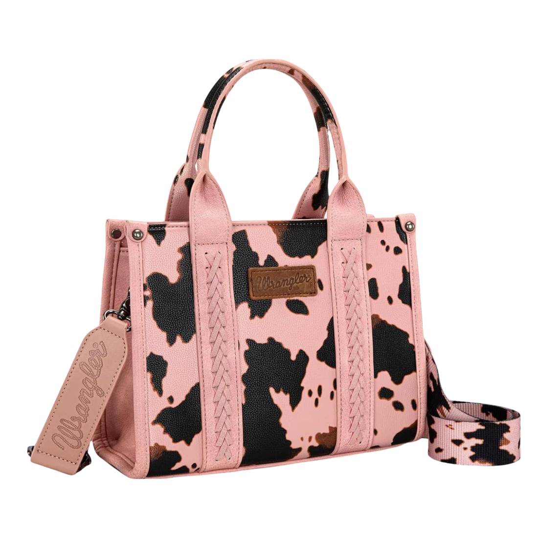 Wrangler WMN Allover Cow Print Cross Body Small Tote Bag  WG133-8120SPK
