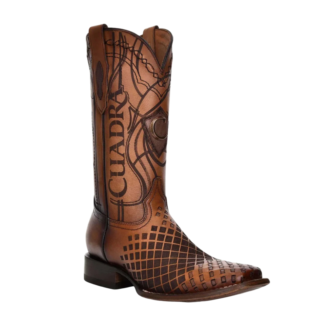Cuadra MN Engraved Cowhide Boot 3Z02RS Honey
