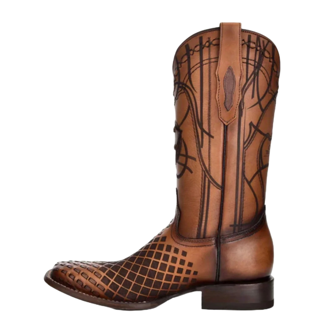 Cuadra MN Engraved Cowhide Boot 3Z02RS Honey