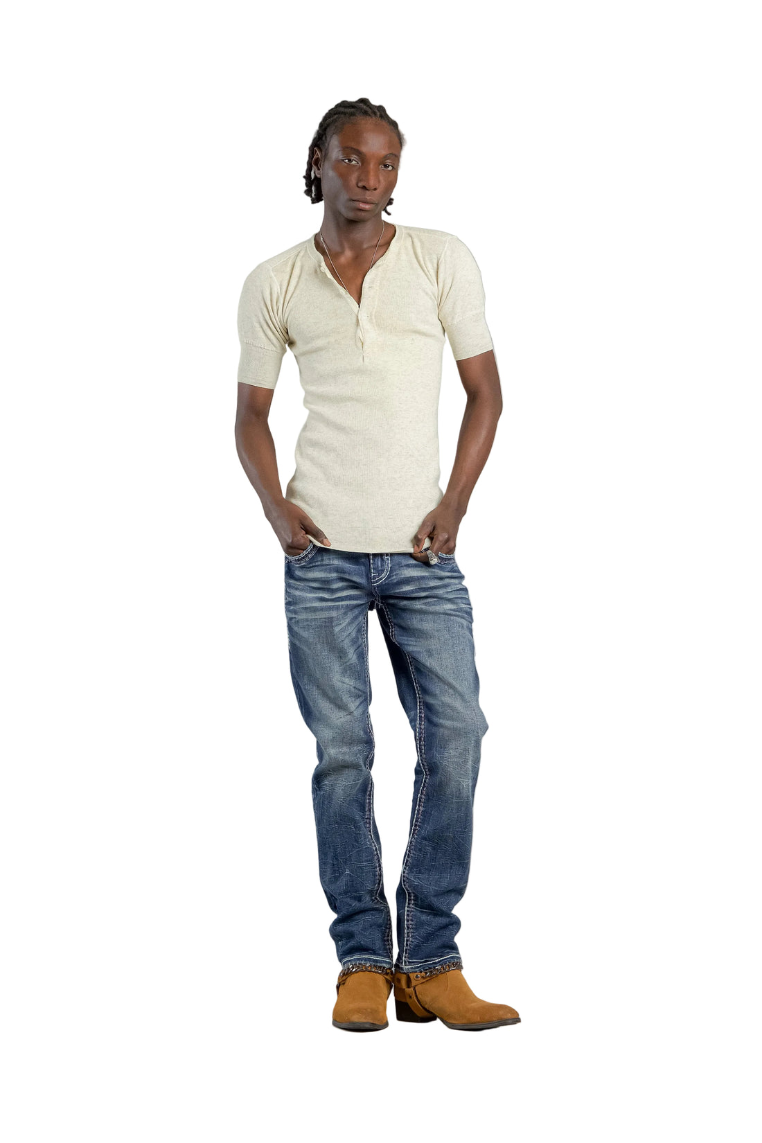Rock Revival Men Miguel Straight Jeans RP5704J202R