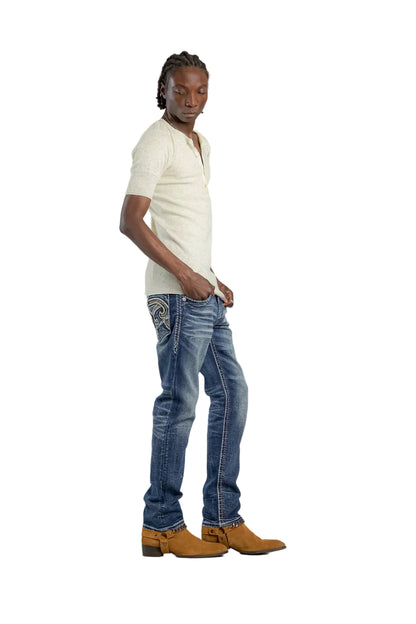 Rock Revival Men Miguel Straight Jeans RP5704J202R