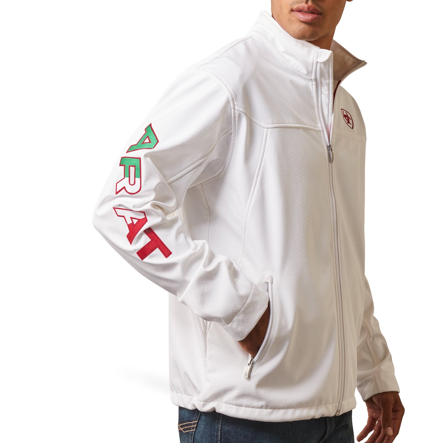 Ariat Men White Softshell Mexico Jacket 10043549