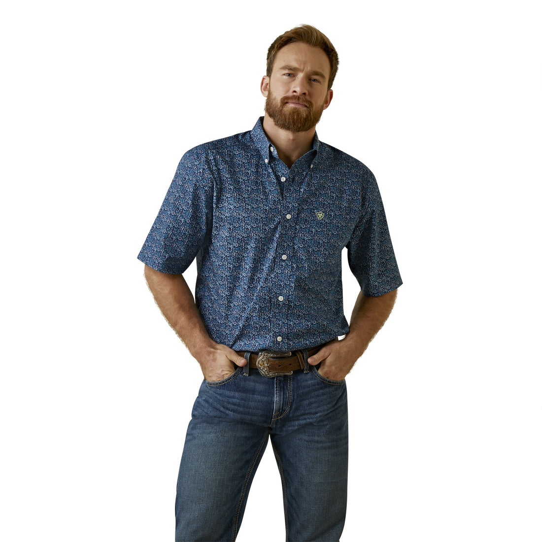 Ariat MN Blue Floral Shirt 10044886