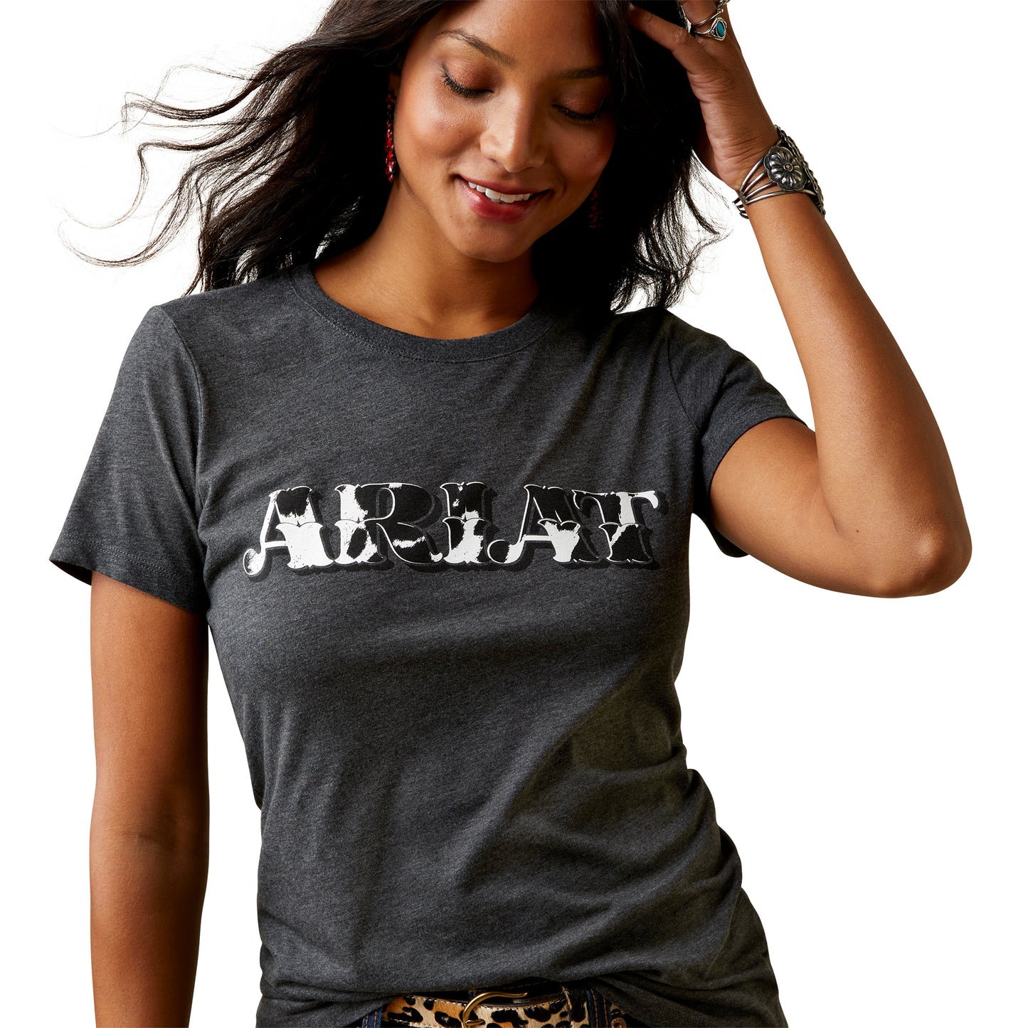 Ariat Women Cowhide Logo T-Shirt