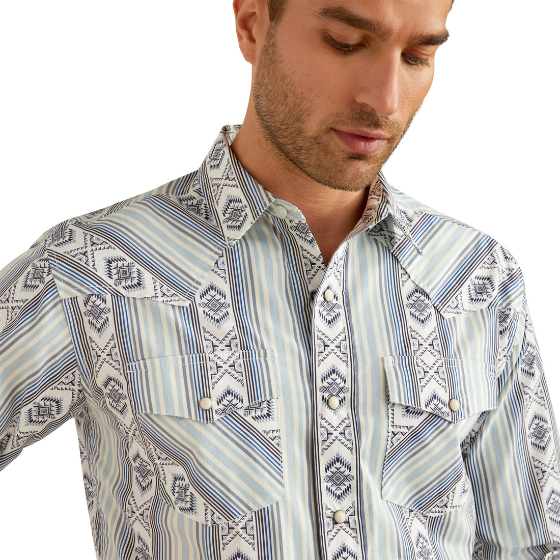 Ariat MN Heller Retro Fit Blue Shirt 10054704