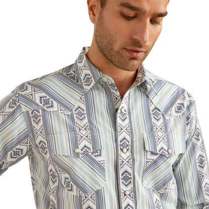 Ariat MN Heller Retro Fit Blue Shirt 10054704