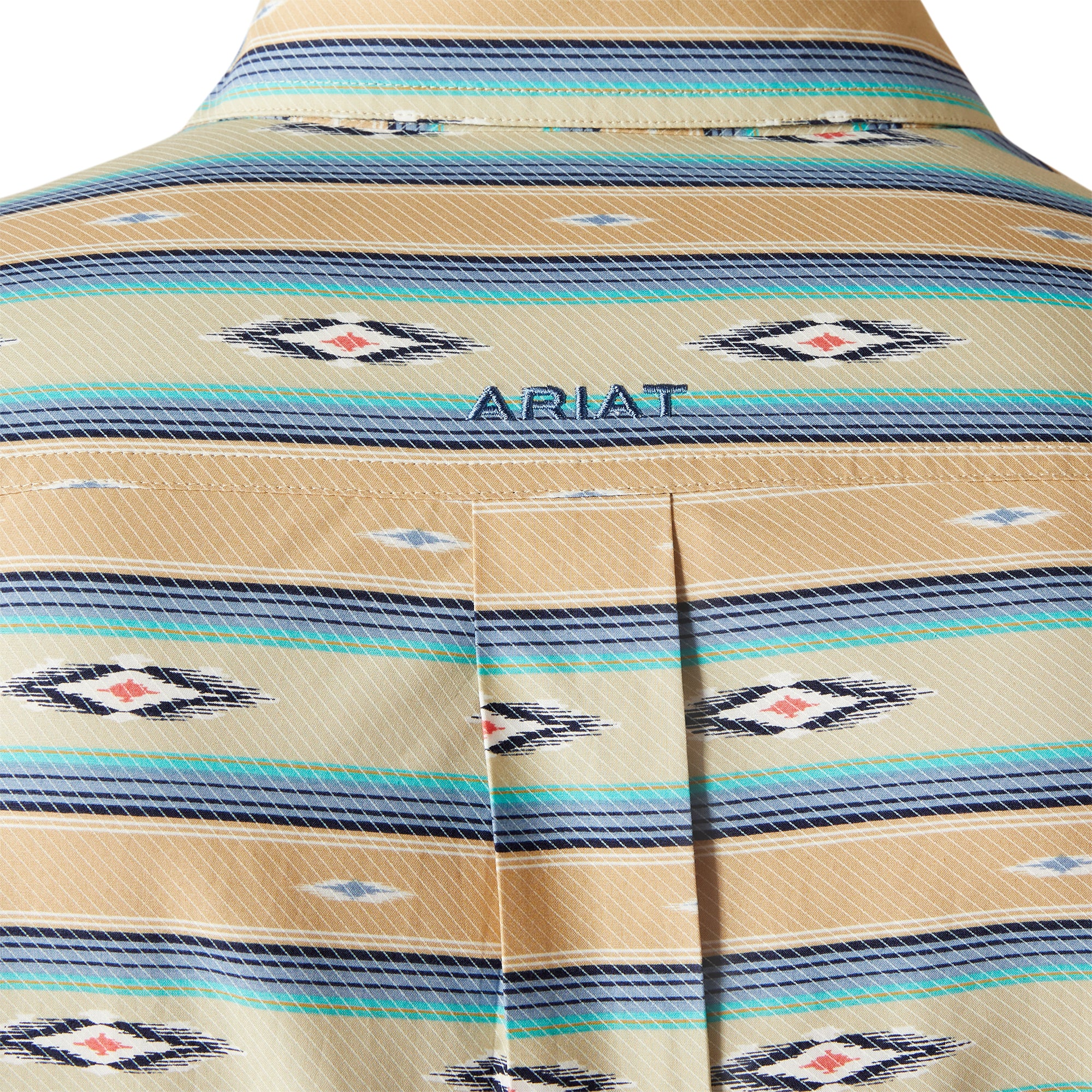 Ariat MN Team Classic Fit Khaki/Blue Shirt 10054731
