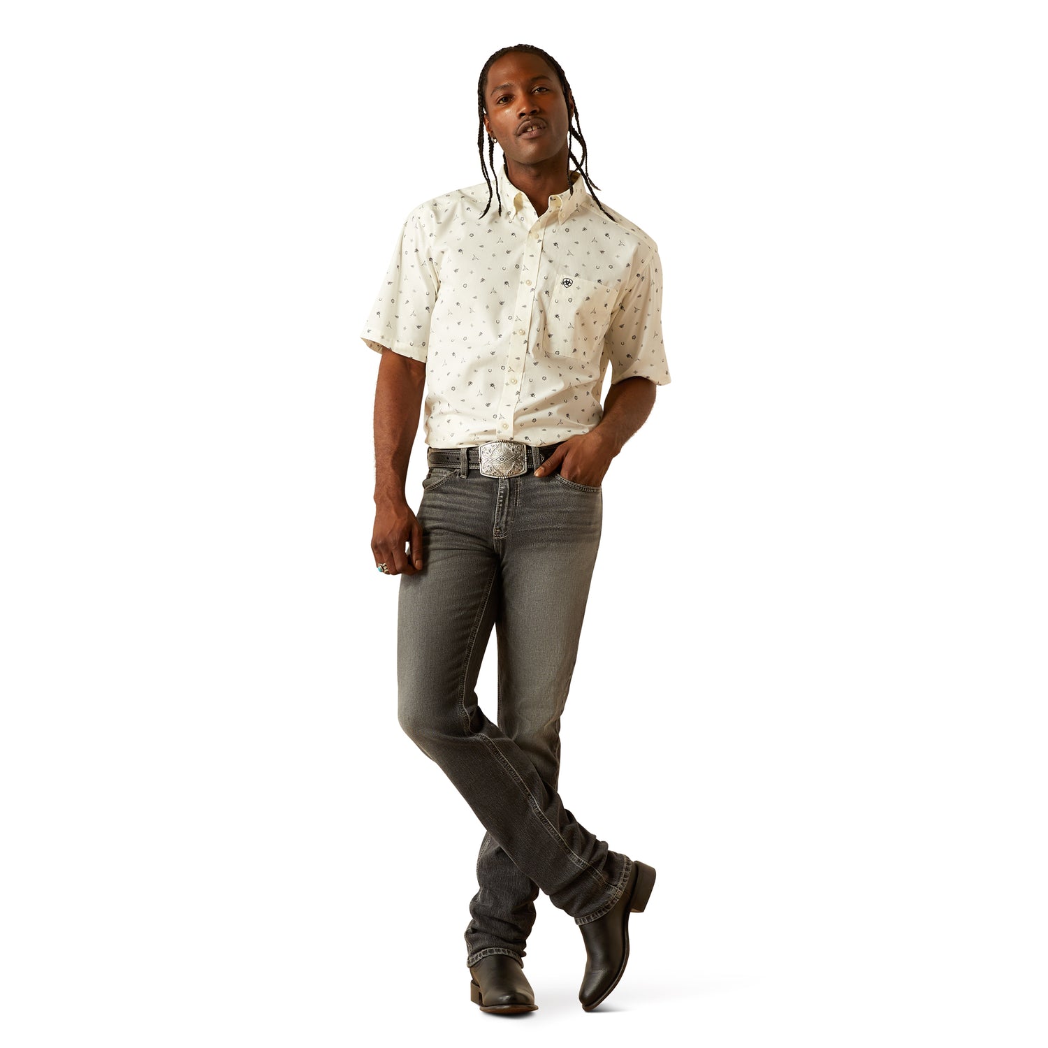 Ariat Men M8 Modern Rolland Straight Leg 10058928 Jeans