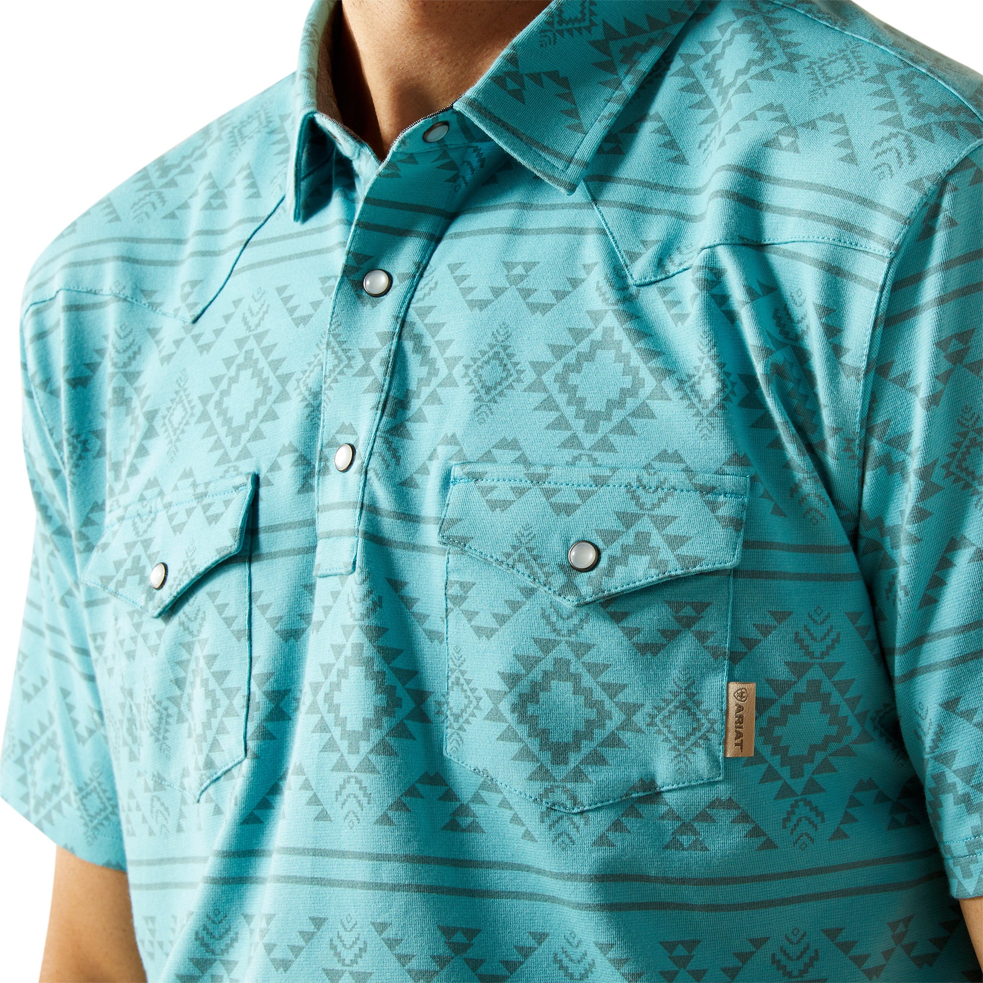 Ariat Men retro Western snap Polo Shirt 10061470