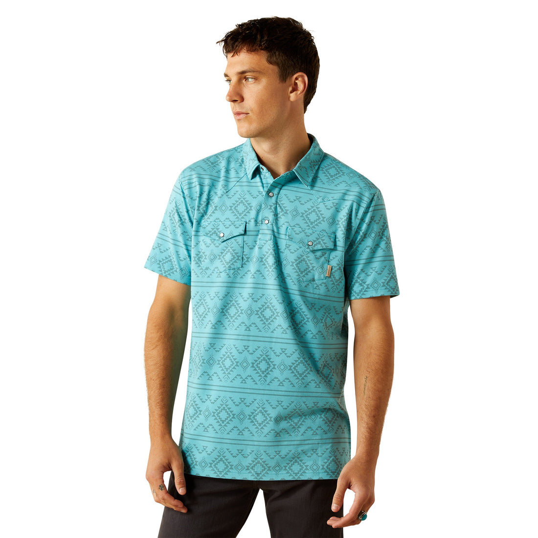 Ariat Men retro Western snap SS Polo Shirt 10061470