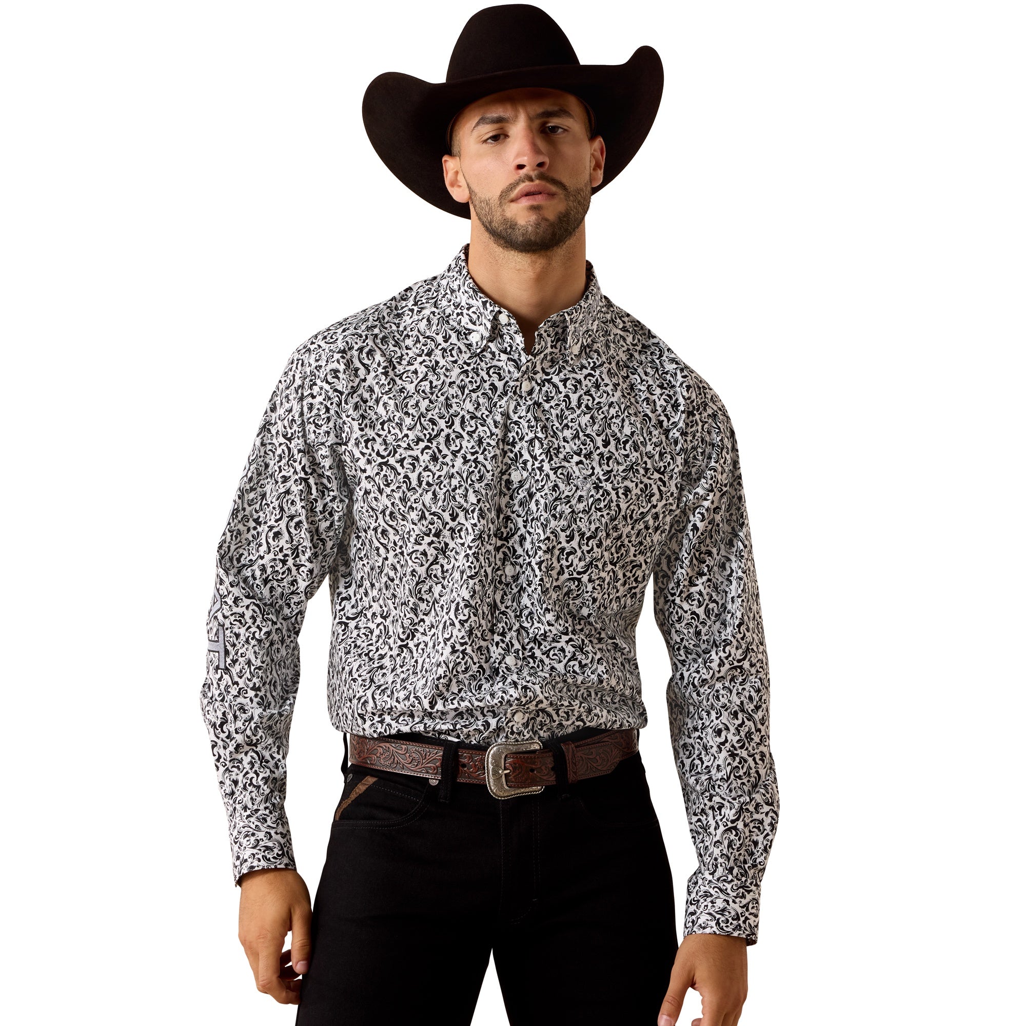Ariat Men Casual Scroll PRT Team LS Shirt 10071029