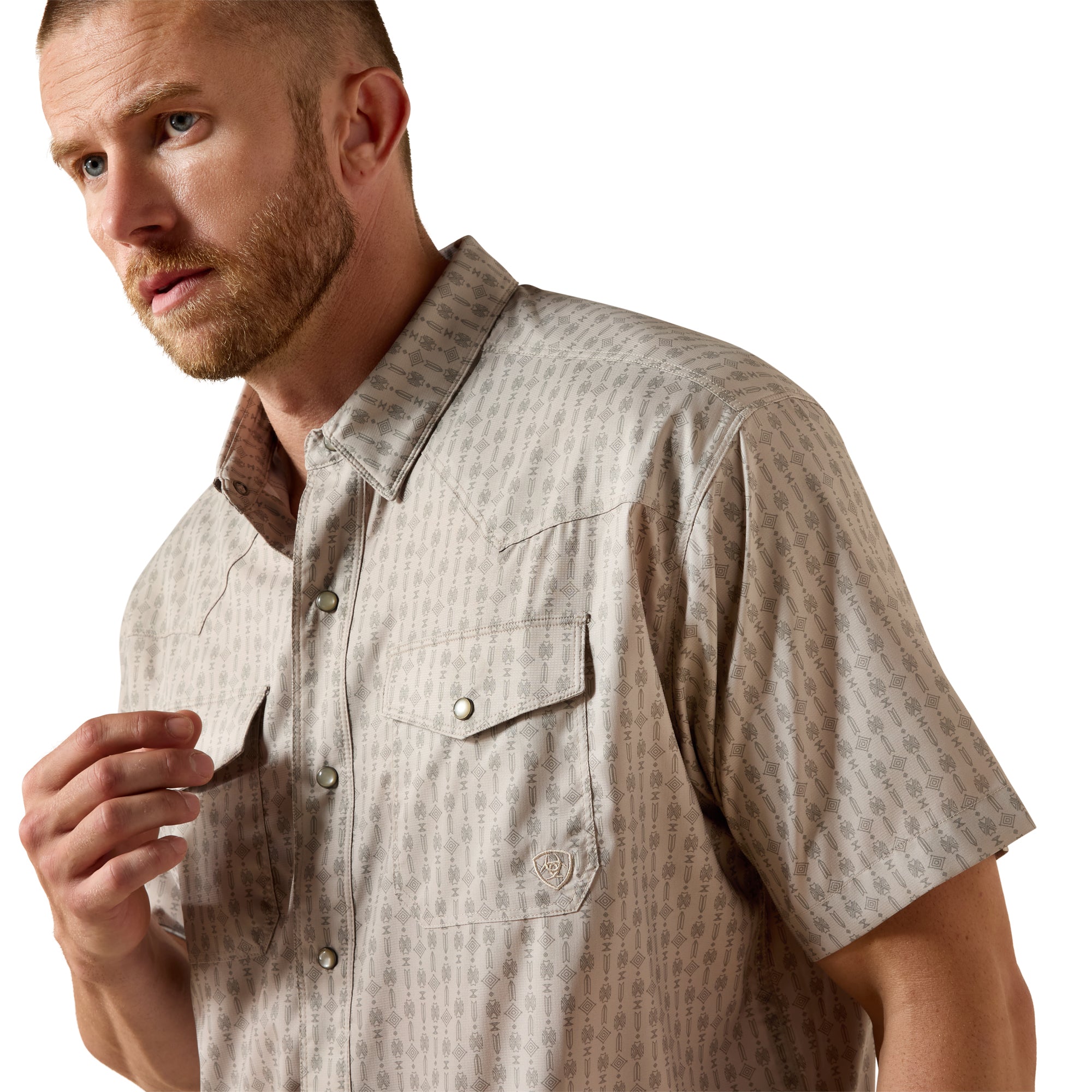 Ariat Men Printed Western VentTEK Classic Fit Snap Shirt 10071045