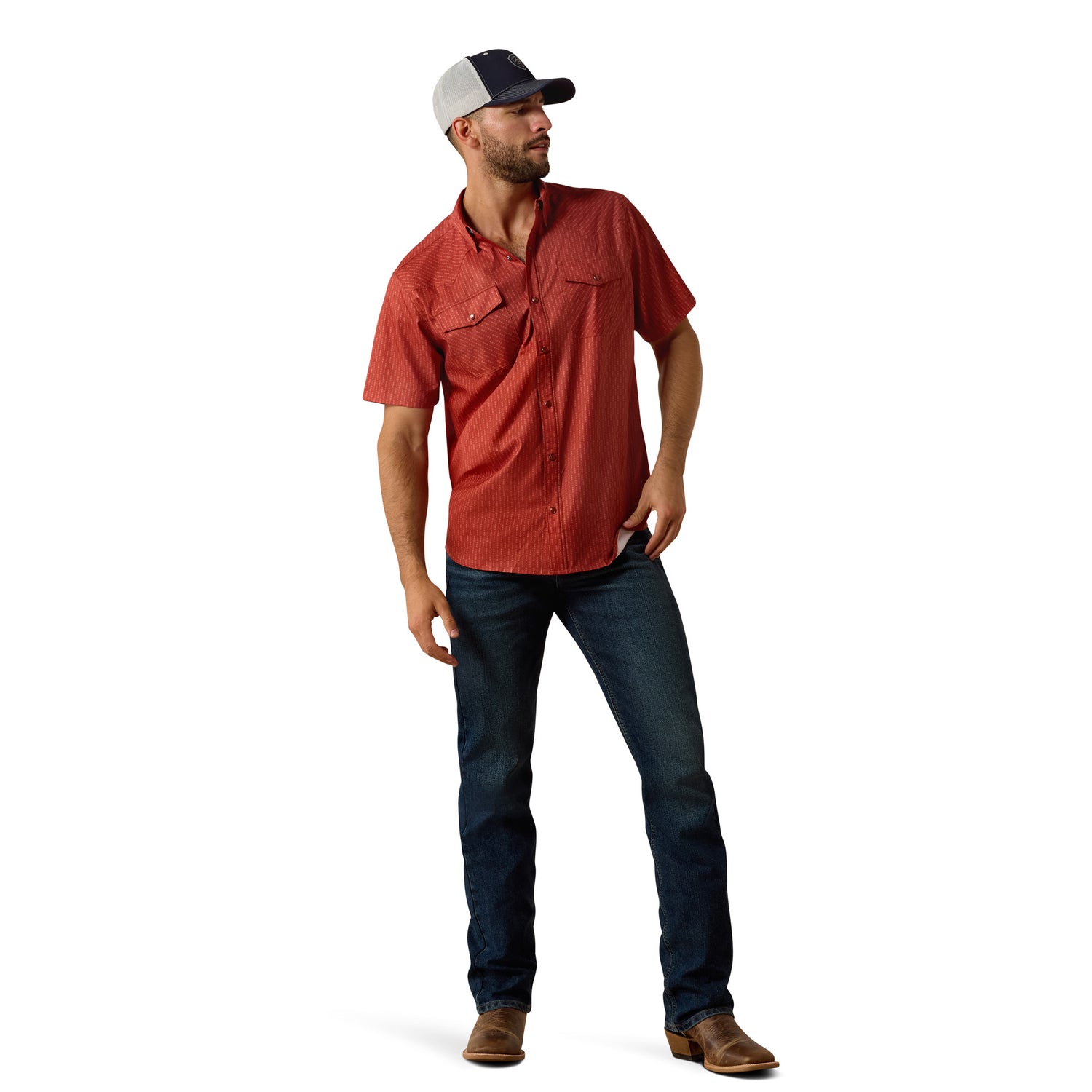 Ariat Men Printed VentTEK Western Fitted Snap Shirt 10073421