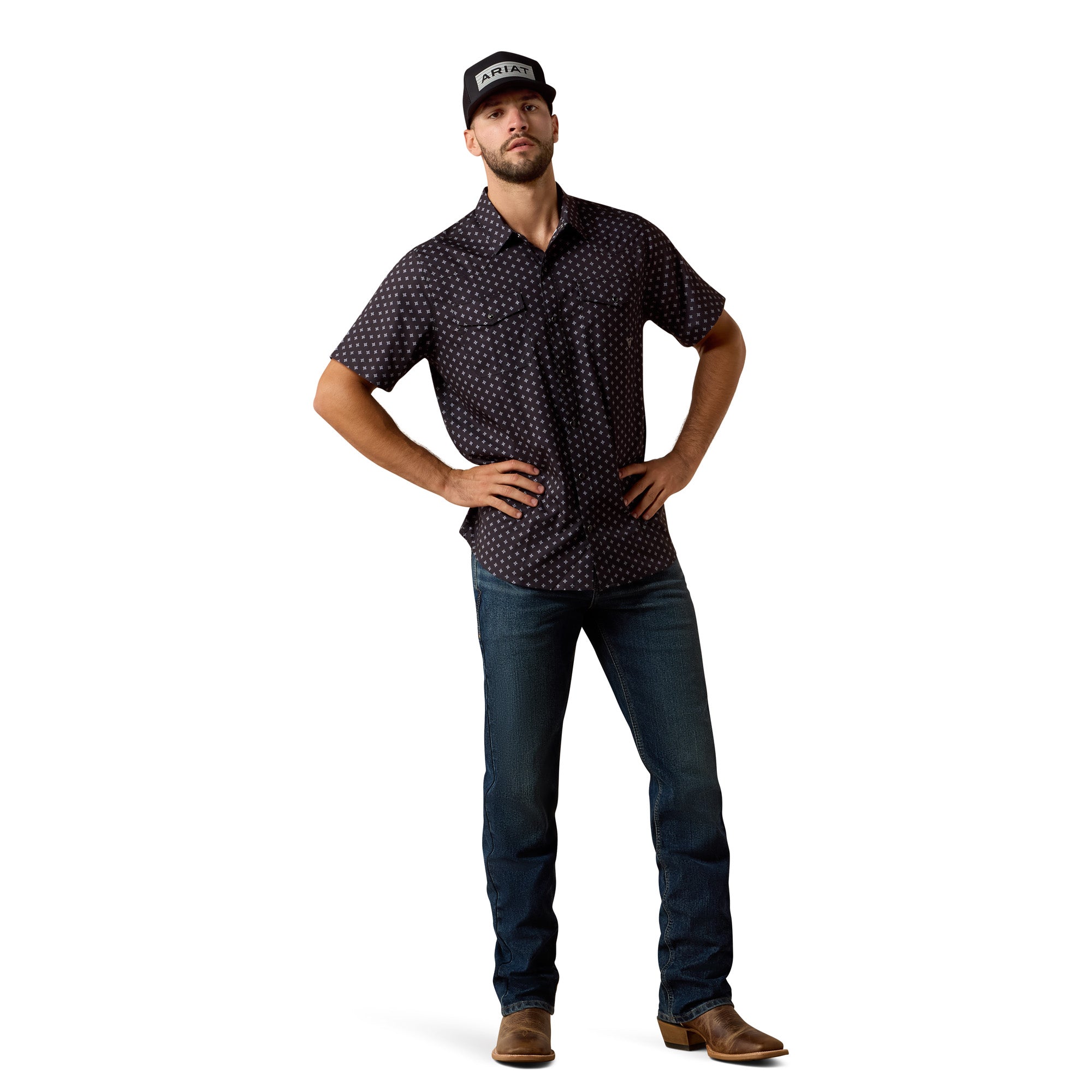 Ariat Men Printed VentTEK Western Fitted Snap Shirt 10073422