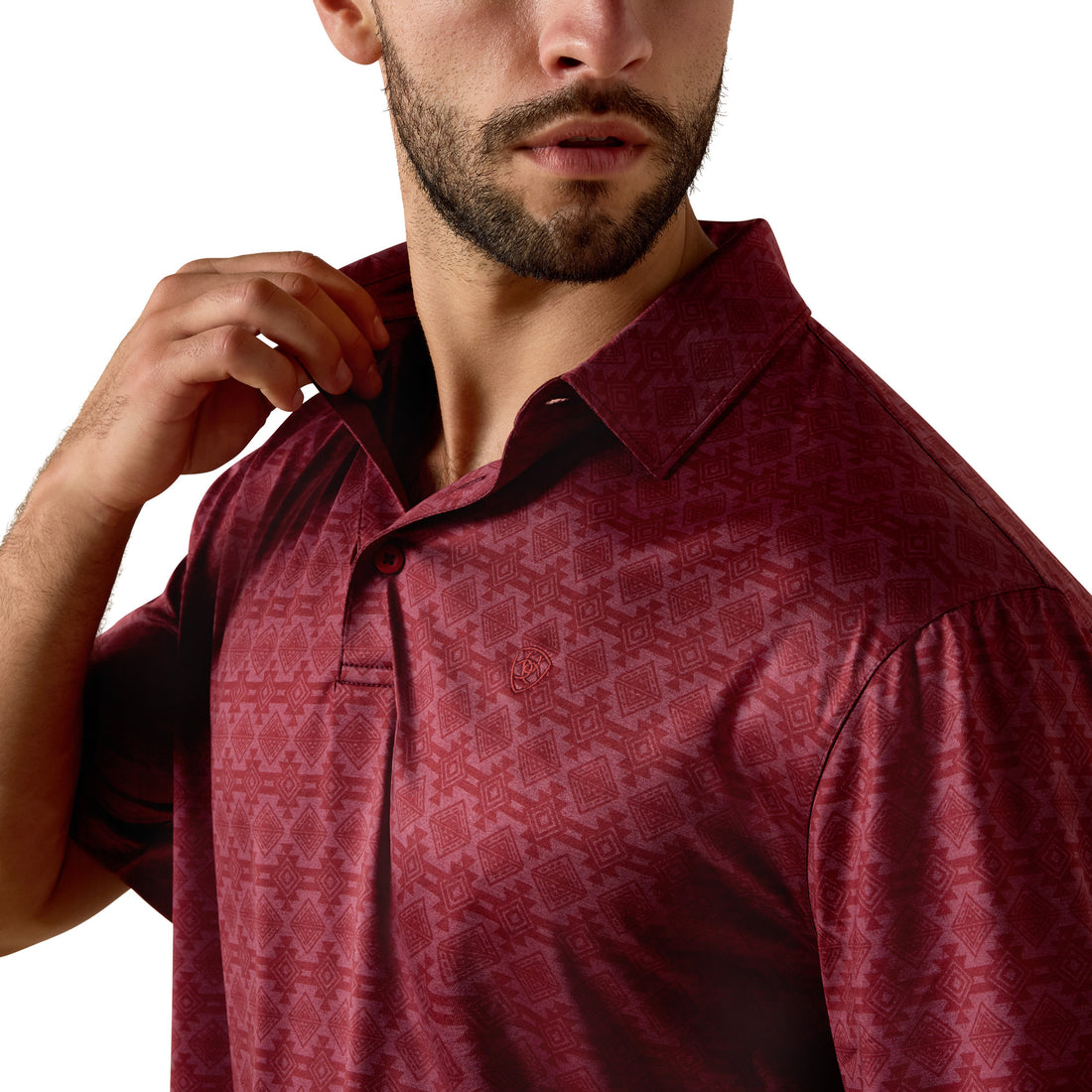 Ariat Men All Over Print Heathered Classic Fit Polo Shirt 10073584
