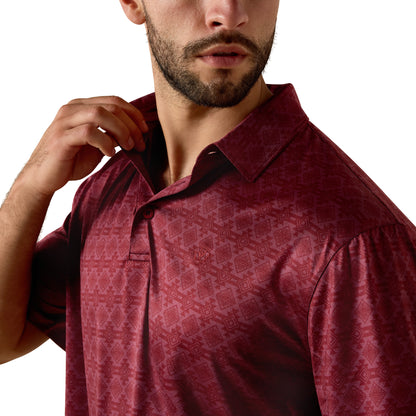 Ariat Men All Over Print Heathered Classic Fit Polo Shirt 10073584