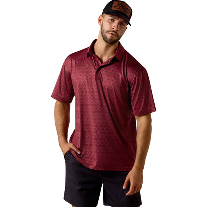 Ariat Men All Over Print Heathered Classic Fit Polo Shirt 10073584