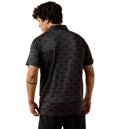 Ariat Men All Over Print Heathered Classic Fit Polo Shirt 10076065